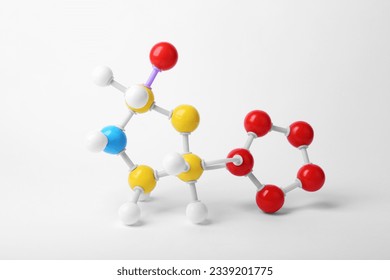 Structure of molecule on white background. Chemical model