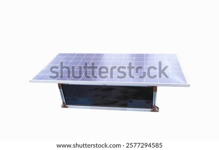 Structure old solar cell or solar panel Modern technology for energy revolution. Isolated on white background. Alternative power source to saving environment. Photovoltaic module.