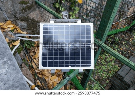 Structure old solar cell small or solar panel modern technology for energy revolution. Alternative power source to saving environment. Photovoltaic module. Portable and energy-saving.
