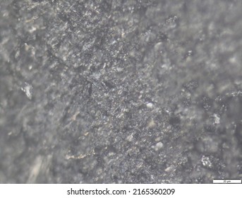 Structure Of Titanium Under A Microscope. The Surface Of The Titanium Alloy Sample. Nanotubes On The Surface. Metal Surface Treatment. Coating On Titanium.