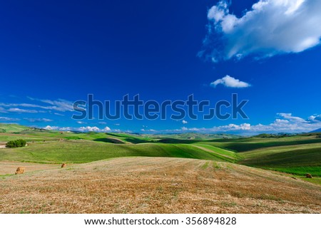 Image, Stock Photo stubble field Landscape