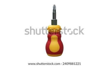 Stubby Screwdriver isolated on white background