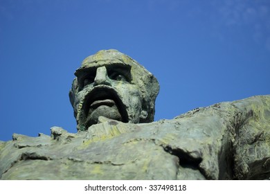 STUBICA, CROATIA - SEPTEMBER 19, 2015: Matija Gubec Statue, The Leader Of The Croatian-Slovenian Peasant Revolt.