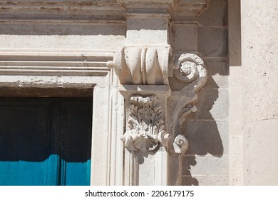 Stucco Molding In Baroque Style . Church Door Stone Ornate 