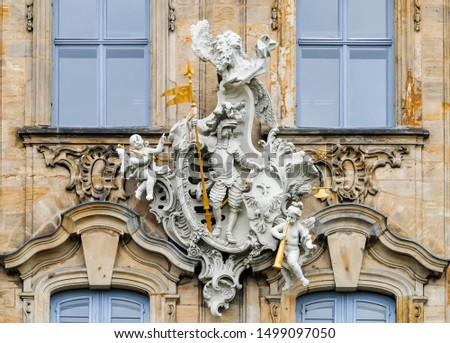 Stucco on Old Town Hall Bamberg Germany