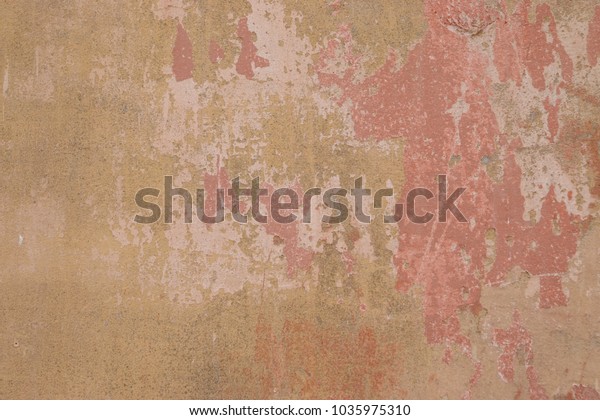 Stucco Surface Wall Plaster Cracked Granularity Stock Photo