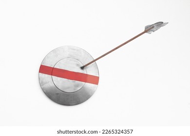 stuck arrow in the shield