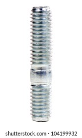 Stud (bolt) With M6 Thread Size On A White Background