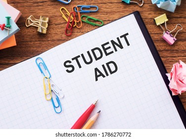 Student AID. Student Help And Support Concept. Student Loan