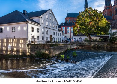 Student City Uppsala With The Cathedral In The Background A Sunny Afternoon. 2018 September 25