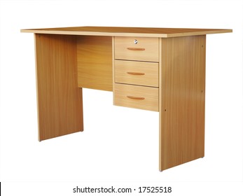 Student Desk Isolated With Clipping Path