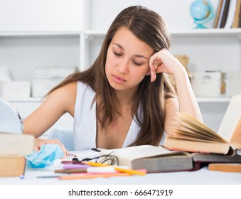 Student Girl Doing Homework Home Stock Photo 666471919 | Shutterstock