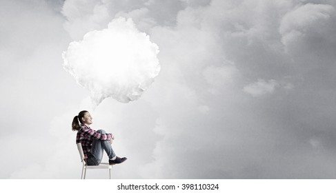 Student girl and her ideas - Shutterstock ID 398110324