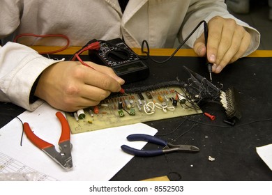 Student At The Lesson In Technical College