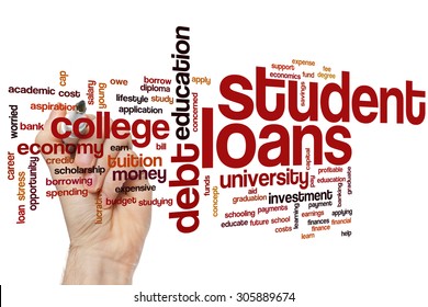 Student loans concept word cloud background