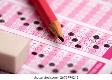 Student in multiple choice test
