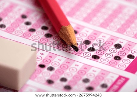 Student in multiple choice test