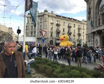 Student protest rally in Belgrade ,Serbia
04/25/2017