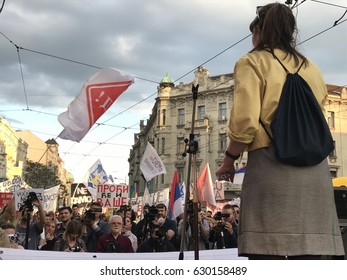 Student protest rally in Belgrade ,Serbia
04/25/2017