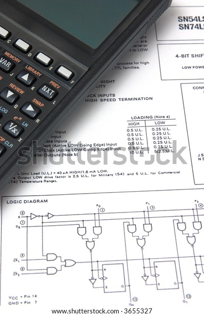 student with\
scientific text and calculator\
isolated