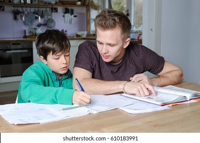 Student is tutoring an elementary school pupil at home