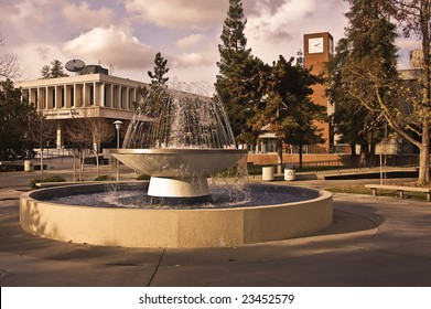 The Student Union And Bookstore At California State University, Fresno, The Heart Of The Campus.