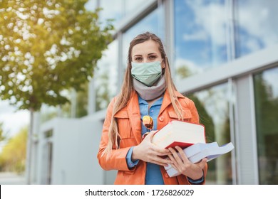 Student Wearing Mask During Covid-19 Cannot Enter Closed University Building