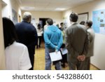 Students in the audience. Blurred background
