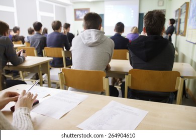 Students in class - Shutterstock ID 264904610