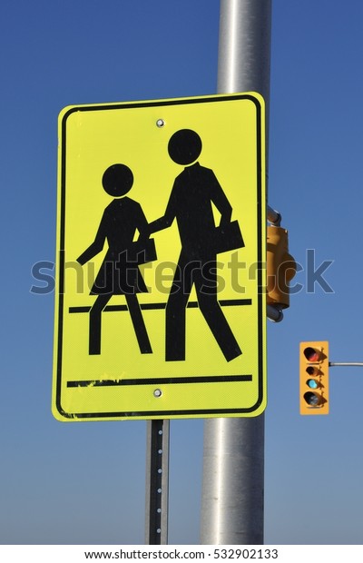 Students crossing\
sign
