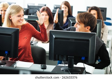 Students Learning In Computer Lab