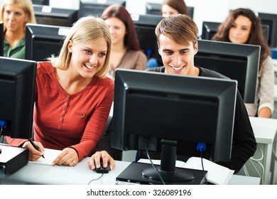 Students Learning In Computer Lab