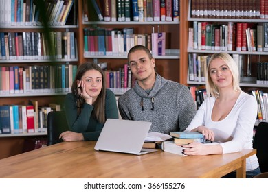 Students,  library