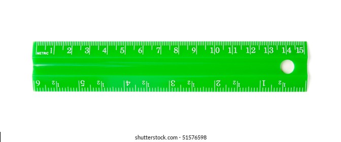 Student's Ruler Isolated On White Background.