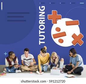 Students solving mathematics solution lessons