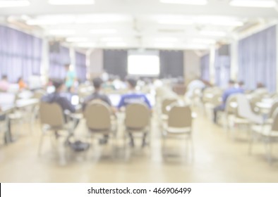 Students studying in the classroom Blurred Background. 