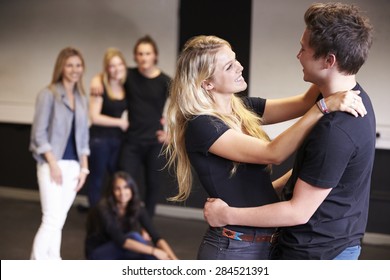 Students Taking Acting Class At Drama College