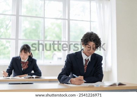 Students taking cram school classes