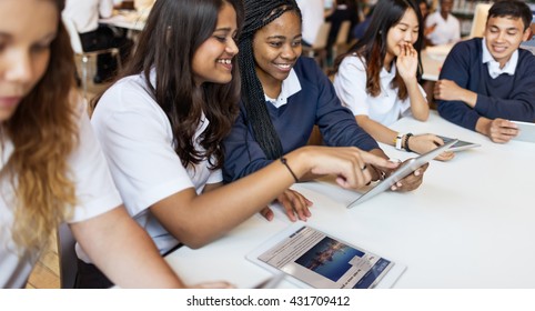 Students Technology E-learning Education Study School Concept