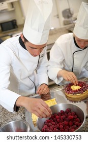 Students In Training Class Making French Pastry