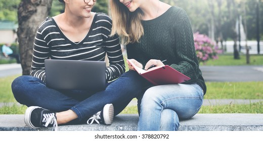 Students Women Brainstorming Project Discussion Concept