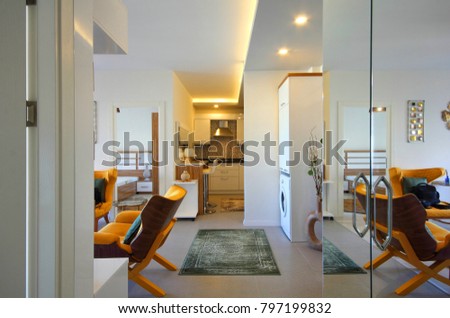 Studio Apartment Home Interior Design Stockfoto Jetzt