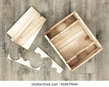 A Studio Close Up Of A Wooden Wine Box