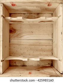 A Studio Close Up Of A Wooden Wine Box