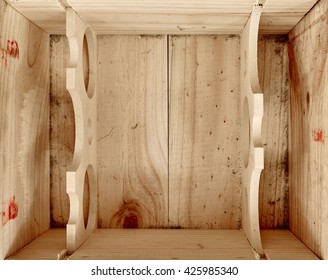 A Studio Close Up Of A Wooden Wine Box