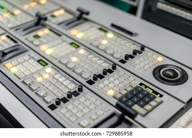 Studio control panel close up photo