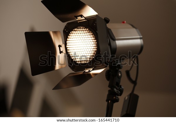 Studio Flash Light Photography Equipment Stock Photo 165441710