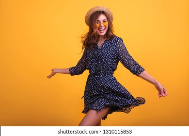 Graceful French Girl Dancing On Pink Stock Photo 1608313405 | Shutterstock