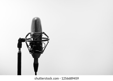 Studio Microphone Isolated On A White Background