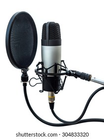 Studio Microphone Isolated On White Background